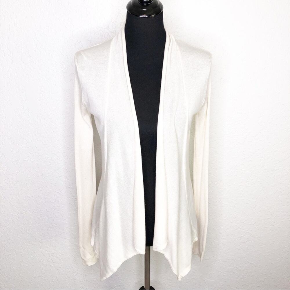 Lola & Sophie eggshell silk cashmere open front cardigan size Extra Small XS NWT